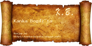 Kanka Bogáta névjegykártya